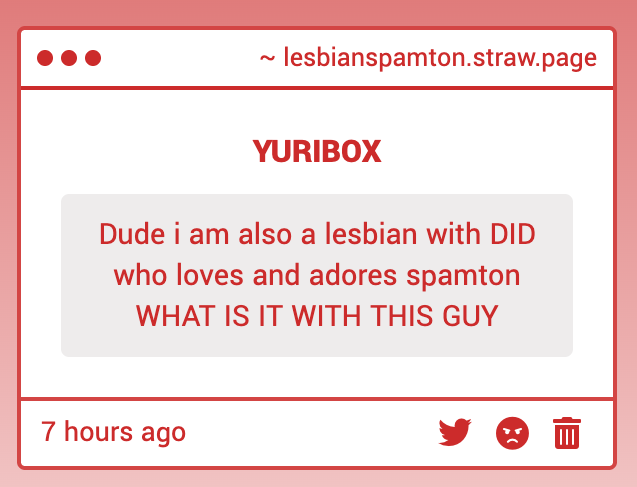 spamling51's tweet image. "WHAT IS IT WITH THIS GUY" ? I Am in the process of. Making a google doc on why i think Spamton has DID so..... STAY TUNED TO FIND OUT!!!