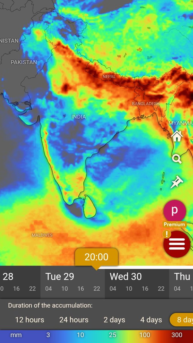 pkusrain's tweet image. ECMWF model total rainfall forecast during 28 July to 5 August.