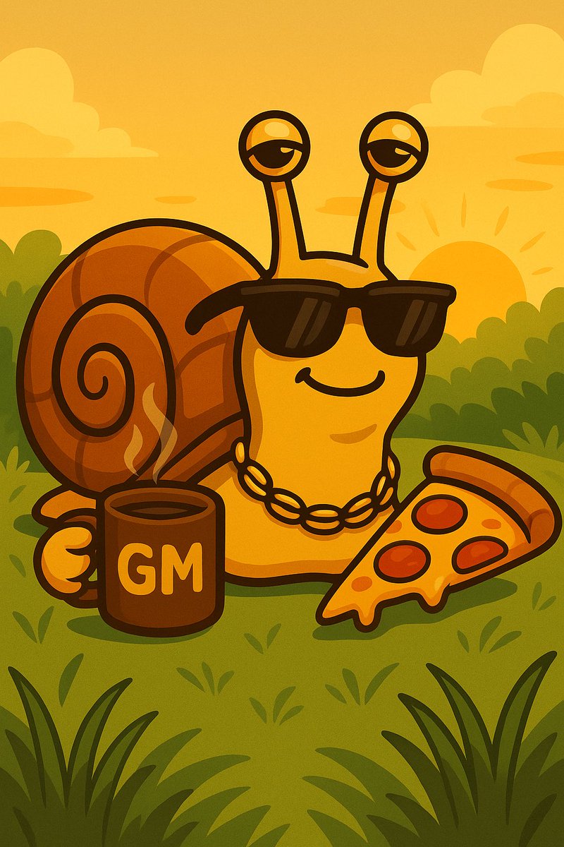 Yo SnaccFam, I just crawled out of my shell — and the world looks green today. 🌱🐌
Fresh memes are on the menu, pizza’s in the oven, and the grind? Slow but steady.
Let’s make this day snacc-tastic. 🍕✨

GM Fam!

#SnaccSnail #GM #SNACC #Solana #crypto
