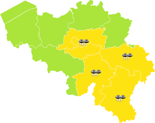 Avertissement d'orage du 27/07 09H au 28/07 01H:  Ce dimanche, nous prévoyons encore des averses localement intenses et orageuses pouvant conduire à des cumuls de plus de 20 litres/m² en 1h ou ... (meteo.be/fr/meteo/avert…)