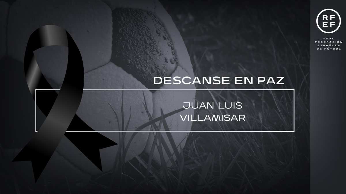 rfef's tweet image. ⚫️ La familia del fútbol español lamenta el fallecimiento de Juan Luis Villamisar, vicepresidente de la Real Federación Gallega de Fútbol(@futgal).
La @rfef desea trasladar su más sentido pésame a familia y seres queridos de Juan Luis.
Descanse en paz.