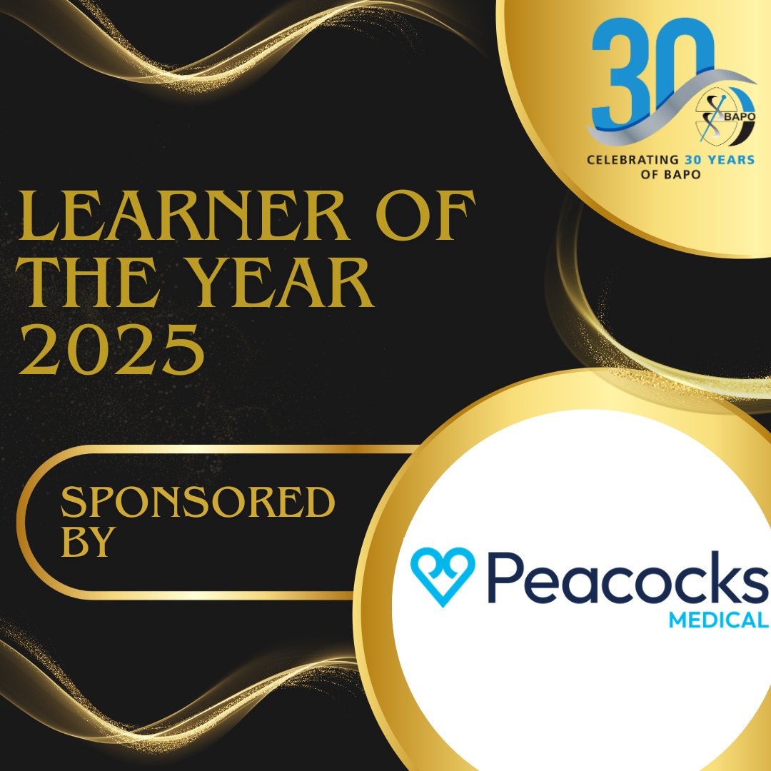 BAPO2's tweet image. ⚠️LAST FEW DAYS TO NOMINATE⚠️
Learner of the Year 2025 is proudly sponsored by Peacocks for the 2nd year!
Do you know a UK-based prosthetics and orthotics student or apprentice showing remarkable professionalism?
Nominate here: forms.office.com/e/js5mmzKNLi