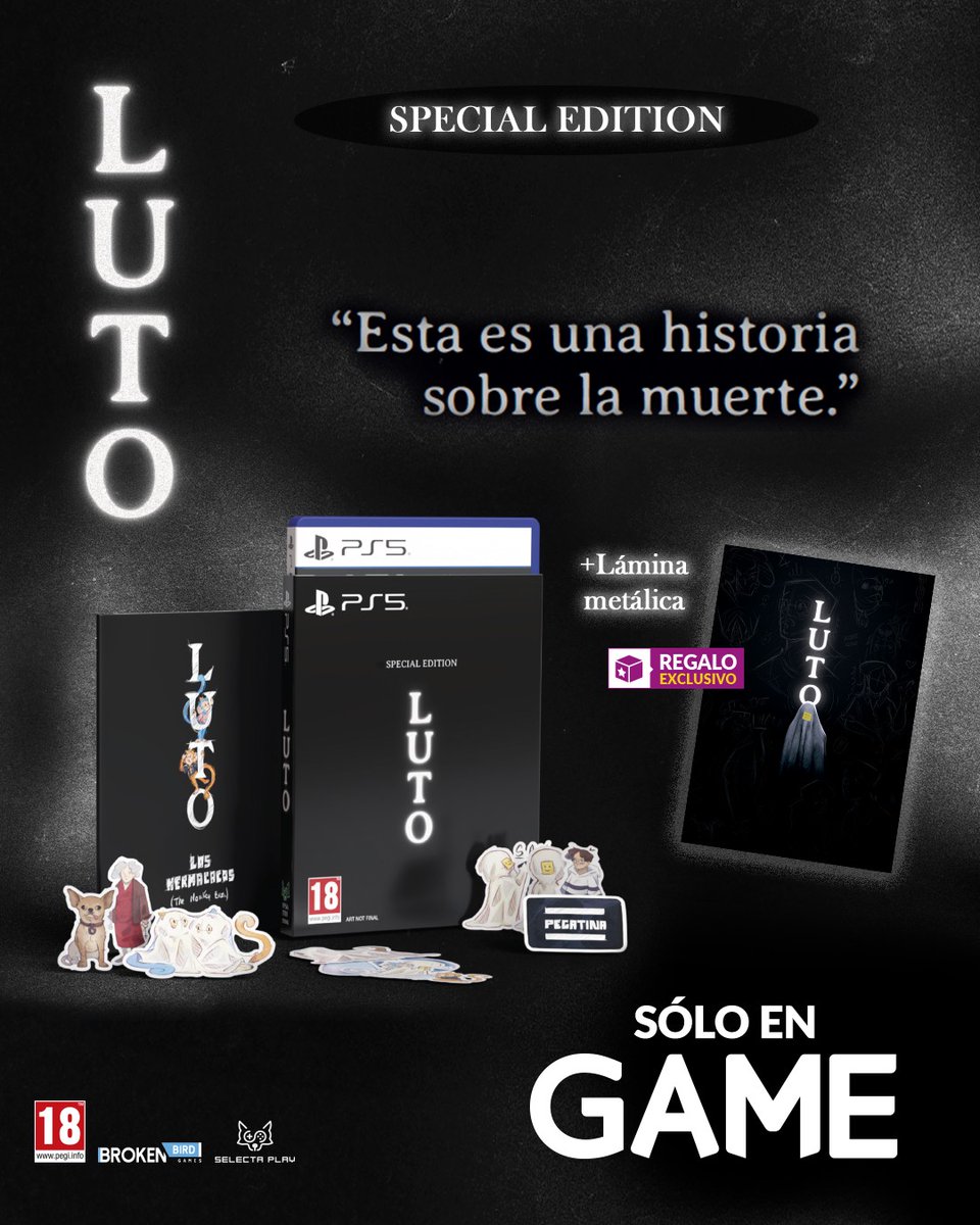 💀 Para que lleves un poco mejor tu LUTO, te vamos a regalar una lámina metálica chulísima si reservas este juegazo. 👇🎁

ow.ly/lMnq50Wsu5p