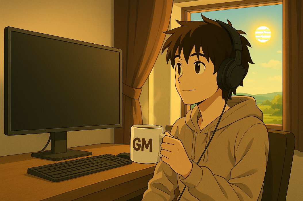 bb8_crypto's tweet image. GM @Aptos family! 💜
Sunday vibes 🌞
Coffee in hand ☕ hoodie cozy, headphones on! 🎧
A peaceful start to a new day - slow, calm, and full of sunshine. 🌄
Let’s create something meaningful together! 😉