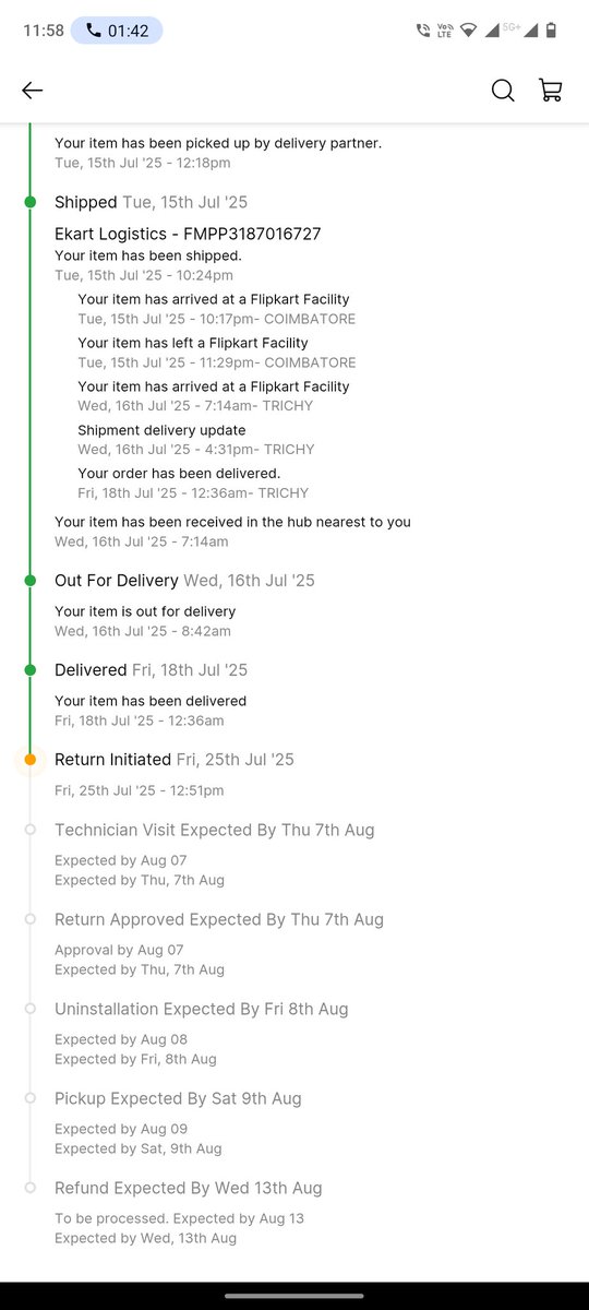 Solai_Raja37's tweet photo. I am helpless. could you please take a look at this incident at high priority? 
Incident no: IN250727122905.

I have CONTACTED customer care and they are not resolving my issue. They keep saying, "Wait for another 48 hours" for almos last 10days.

@Flipkart @flipkartsupport 
1/2 https://t.co/xPyZm1JZQq