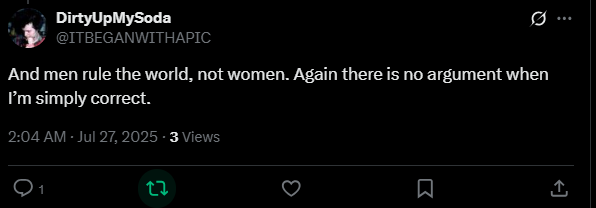 Bled__x's tweet image. Imagine being as upset at women as this guy is. jfc