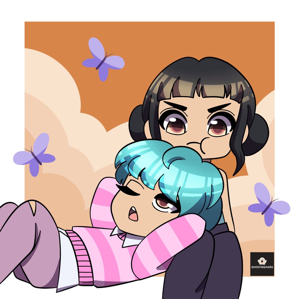 ghostingharu's tweet image. zoey: i don't like you!
baby: i don't like you too
also them: (continues to hang out together)
#zoeybaby #KPOPDEMONHUNTERS