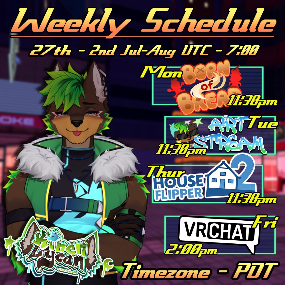 KinenLycan's tweet image. 🐺🔻Summerween Approaches~
🏙️ Streams:
Born of Bread
Art
House Flipper 2
VRChat
Gonna try something new for VRC, as well as an update for House Flipper!