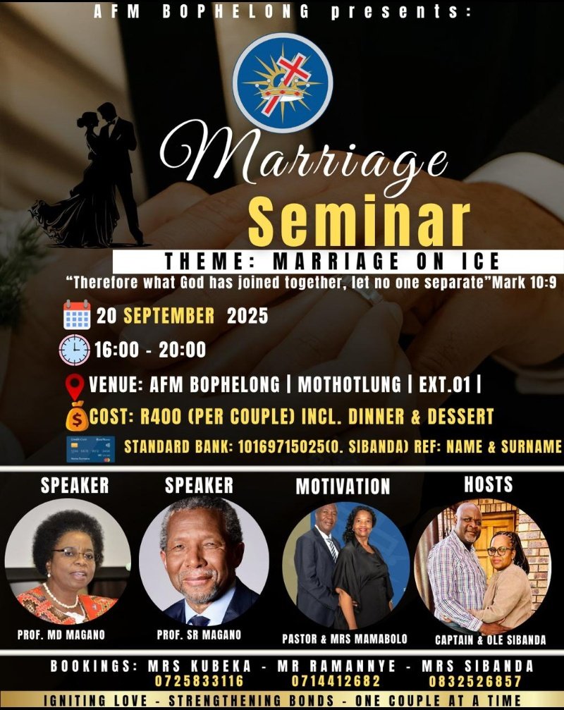 Thosi43314438's tweet photo. #Mothotlung #Brits #Oukasie #Damonsville #Mmakau #Madibeng
#marriedcouples #marriage #ashinthwela
My Cuzins are the young couple on this seminar,kindly RT to reach those it needs to reach,Ra leboga Bagolo
Happy Sunday 💐🤍 https://t.co/Xi2IcQO43z