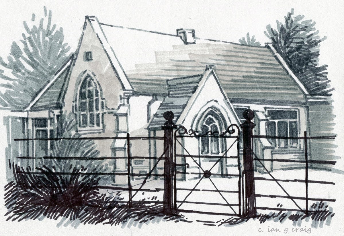 IanGordonCraig's tweet image. #Drawing #Sketchbook #Buildings #School. Perlethorpe Primary School as was in my day. Now it’s an Environmental Education Centre.