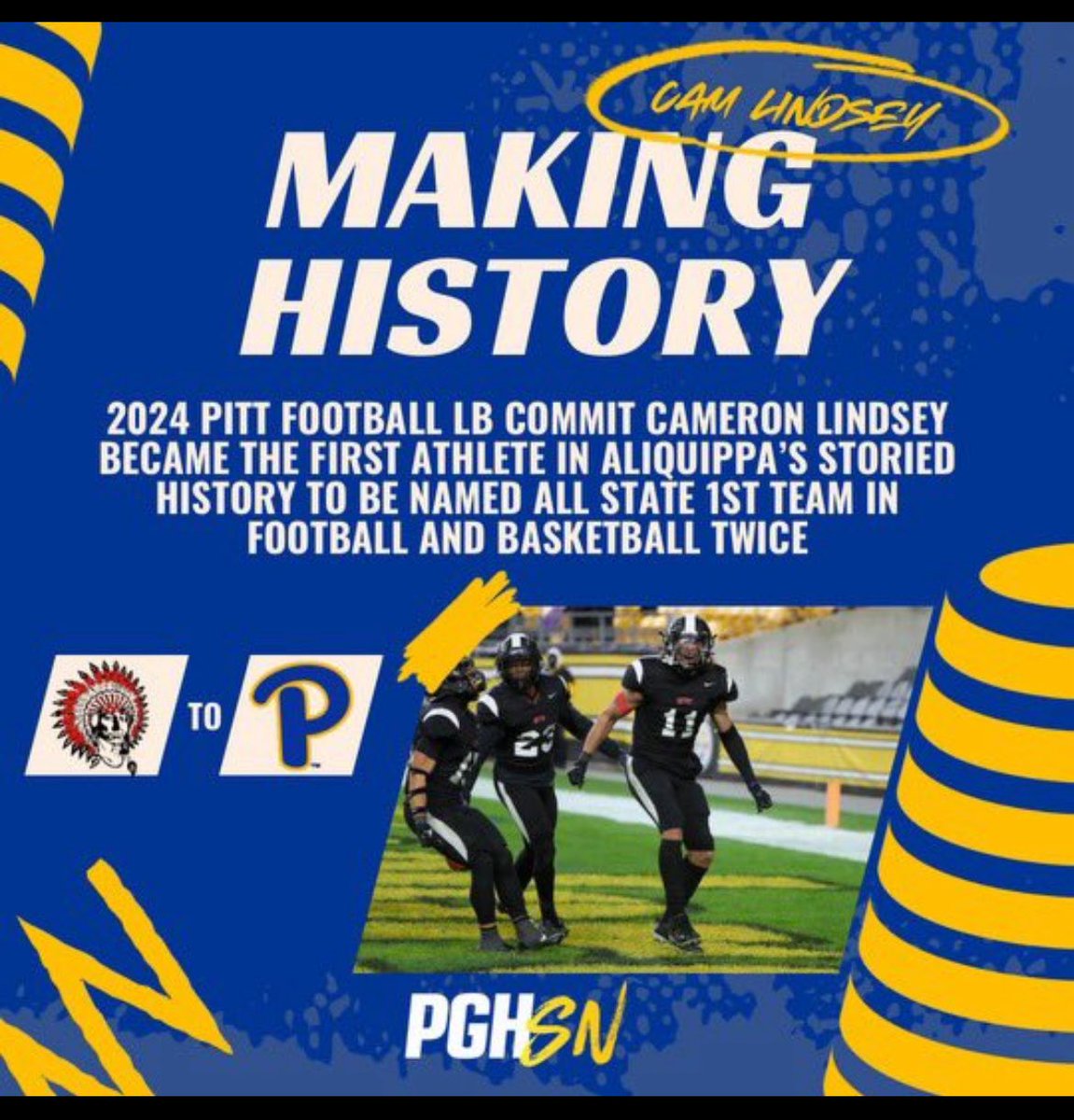 NEVER FORGET. Only 3 players in WPIAL history did this. Pryor, Gallagher and Cam Lindsey.