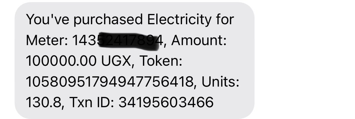 mwineedgar's tweet image. Dear @UEDCL,
Please explain to me how I get 130 units for 100,000/= and only a day later, I get 61 units for 30,000/=
How is your billing done? Why was I charged 769 UgX per unit in the first case, and 491 UgX in the second?