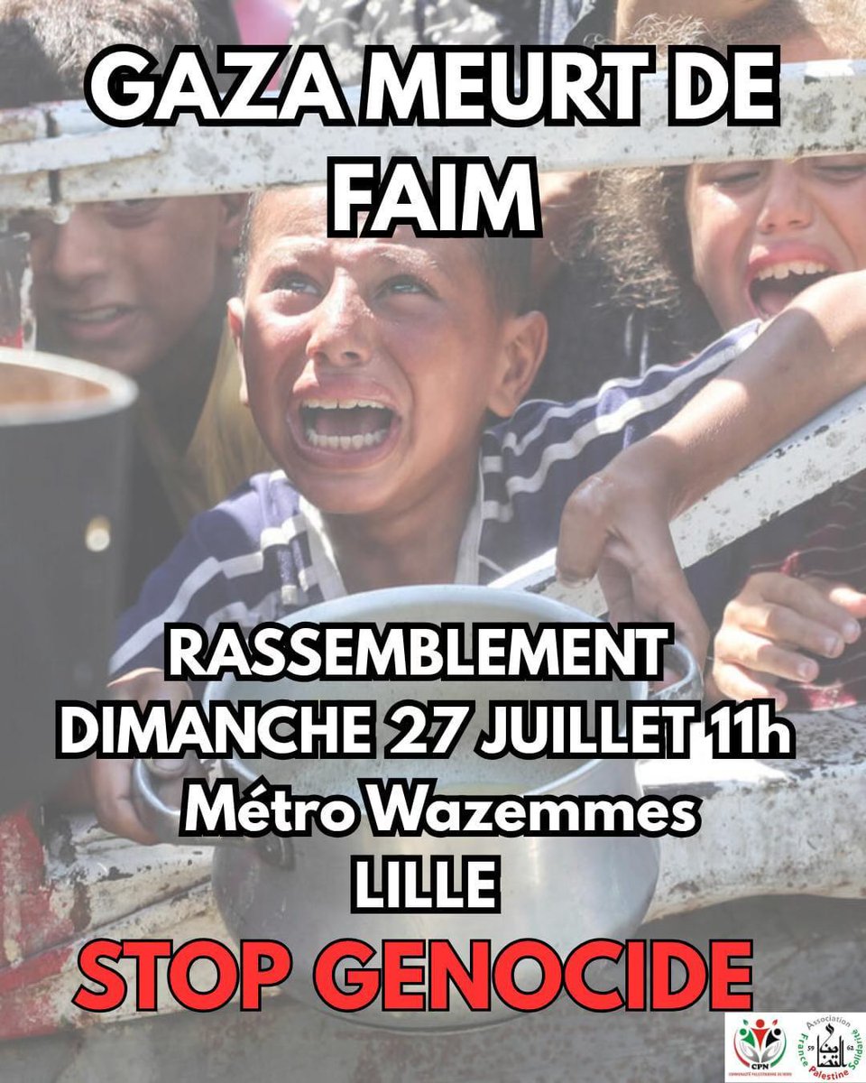 OffensiveEco's tweet image. Rassemblement pour Gaza aujourd’hui à 11h au métro Wazemmes à Lille 🇵🇸