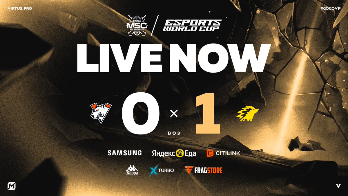 virtuspro's tweet image. The opponent takes the first map. Time to lock in and push this series to a decider!
LIVE: youtube.com/watch?v=aHcOFN…
#MLBB #EsportsWorldCup #EWC25 #EWC #GOGOVP