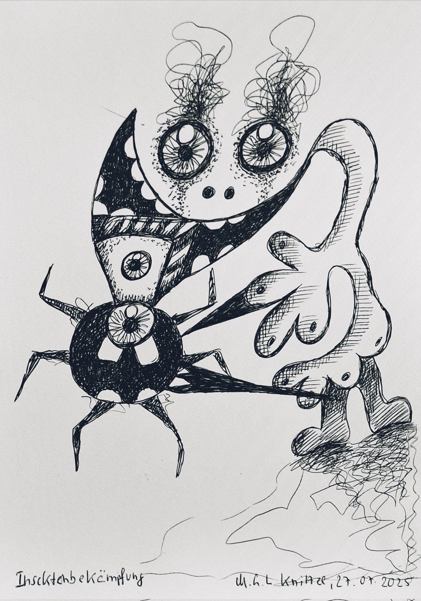 LLettink's tweet image. Insektenbekämpfung. 

#insektenbekämpfung #art #artbrut #kunst #Künstler #Seelenart #loyslettink #Tagesstätte #München