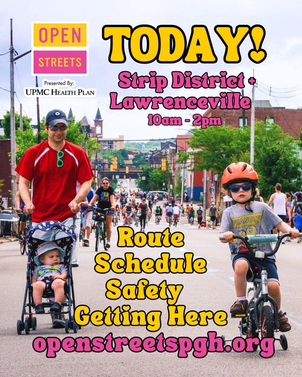✨  TODAY! ✨ 

OpenStreetsPGH celebrates community &amp; connection at our final event of 2025:

📍Strip District + Lawrenceville
⏰ 10am - 2pm 
openstreetspgh.org