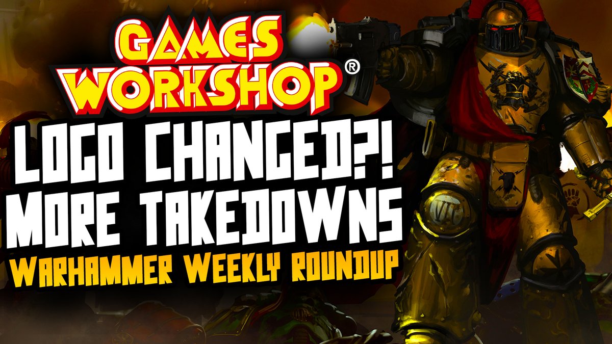 CMValrak's tweet image. Welcome to the Warhammer Weekly Roundup, a new series where I cover the news that may have slipped by involving Games Workshop and their products, today we talk about their new logo, 30K Boxsets and IP takedowns! #warhammer40k
youtu.be/wzwe2OVNgO8