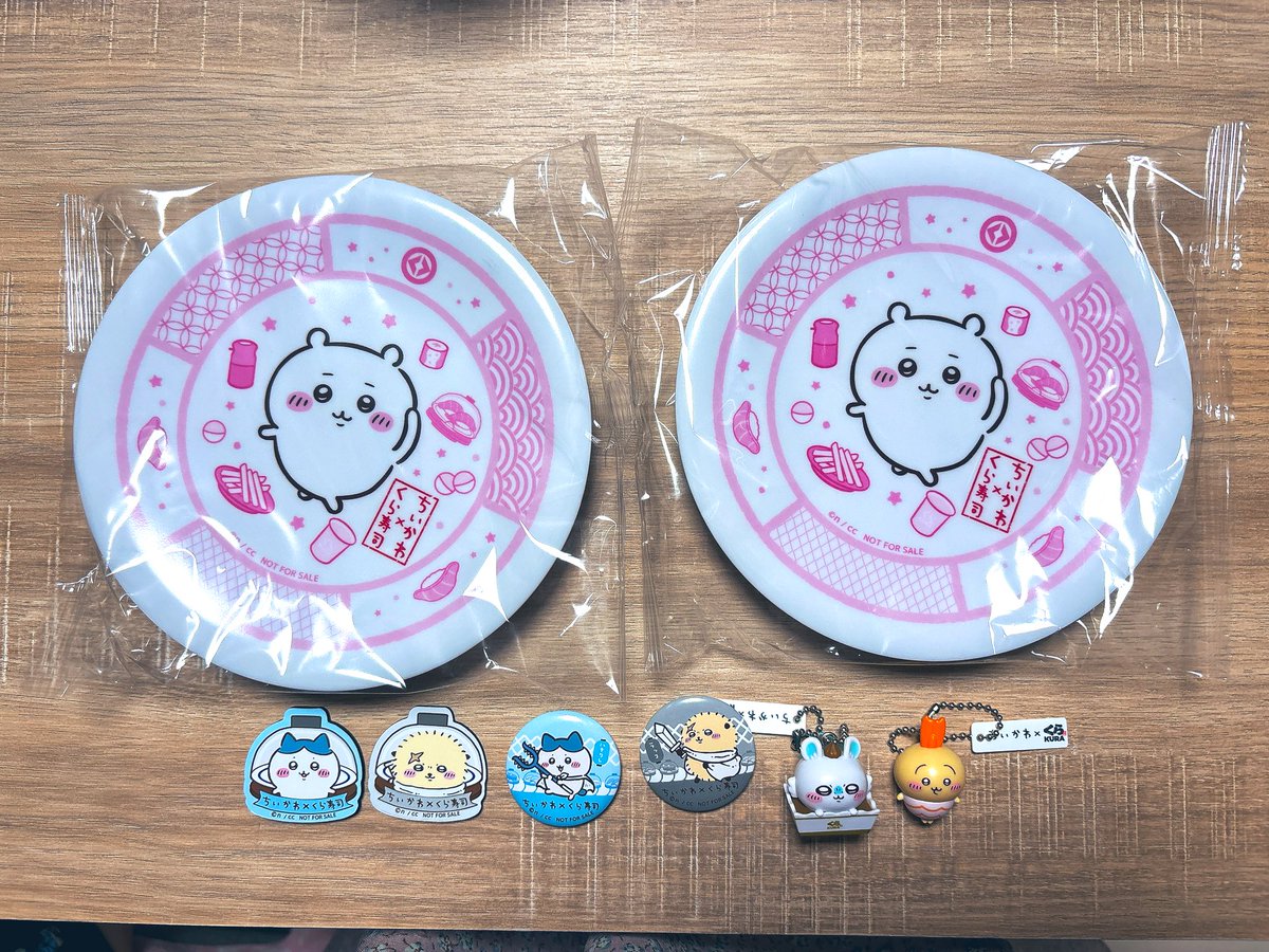 kopan_ay's tweet photo. くら寿司🐻‍❄️
マスコット当たりすぎ（ちいかわなし）🦭
お皿は馬見ヶ崎店のラス2ゲット😭 https://t.co/4P6iJTkeMd