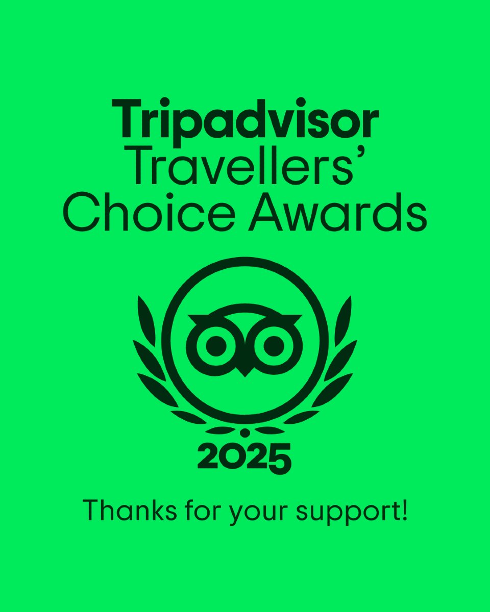 Thrilled to have received another Tripadvisor Travellers’ Choice Award — and it’s all thanks to you and your fantastic feedback! 🤩

Have you visited us recently? We’d love you to leave us a review here 👇

tripadvisor.co.uk/Attraction_Rev…