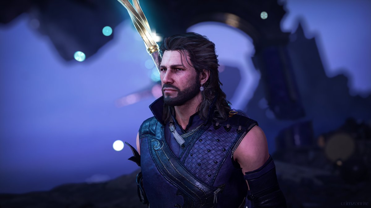 crimzonrite's tweet image. A friend of mine saw my shadowfell shoot and loved how Gale looked in the lighting there. So here's some Mr.Dekarios!