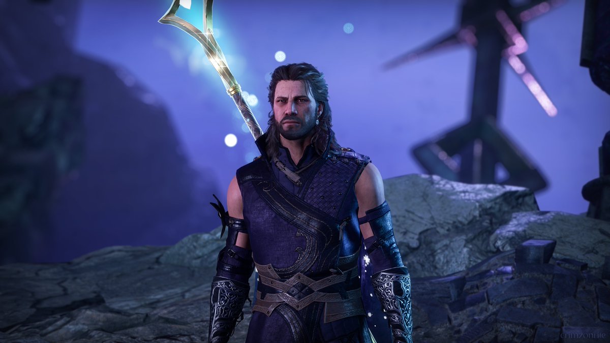 crimzonrite's tweet image. A friend of mine saw my shadowfell shoot and loved how Gale looked in the lighting there. So here's some Mr.Dekarios!