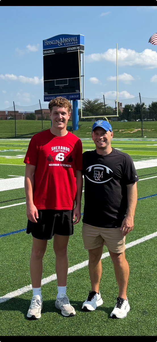 Sean Benton (@sean_benton08) on Twitter photo I had an incredible visit to <a href="/FandMFootball/">F&M Football</a> . Thank you to <a href="/Coach_Q41/">Matt Quattrone</a> and <a href="/Coach_Phelan25/">Michael Phelan</a> for taking time to show me everything F&M has to offer athletically, academically, and beyond. I can’t wait to get back on campus this fall!!!
#GoDips
<a href="/SherandoFball/">SherandoFootball</a> I had an incredible visit to <a href="/FandMFootball/">F&M Football</a> . Thank you to <a href="/Coach_Q41/">Matt Quattrone</a> and <a href="/Coach_Phelan25/">Michael Phelan</a> for taking time to show me everything F&M has to offer athletically, academically, and beyond. I can’t wait to get back on campus this fall!!!
#GoDips
<a href="/SherandoFball/">SherandoFootball</a>