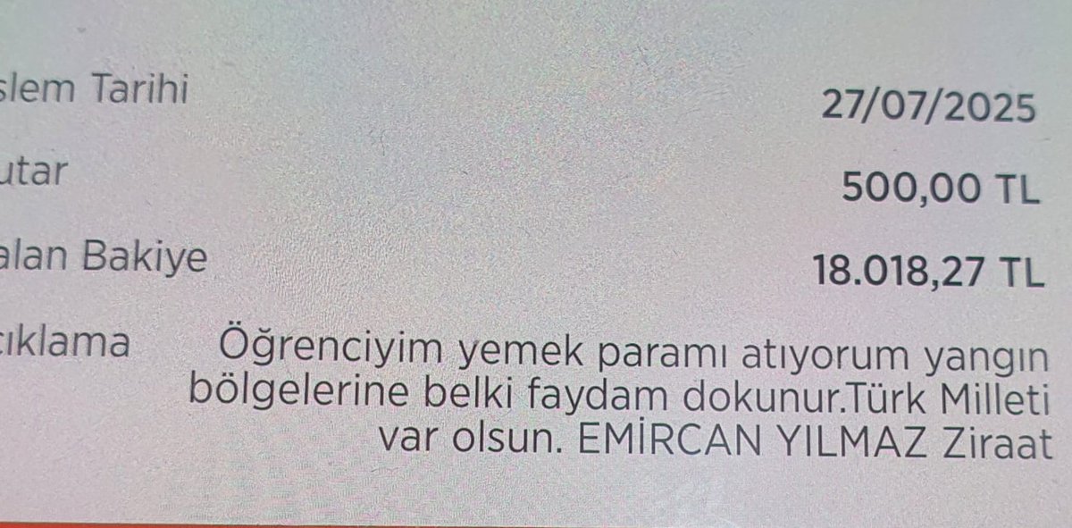 Emircan Allah senden razı olsun.
