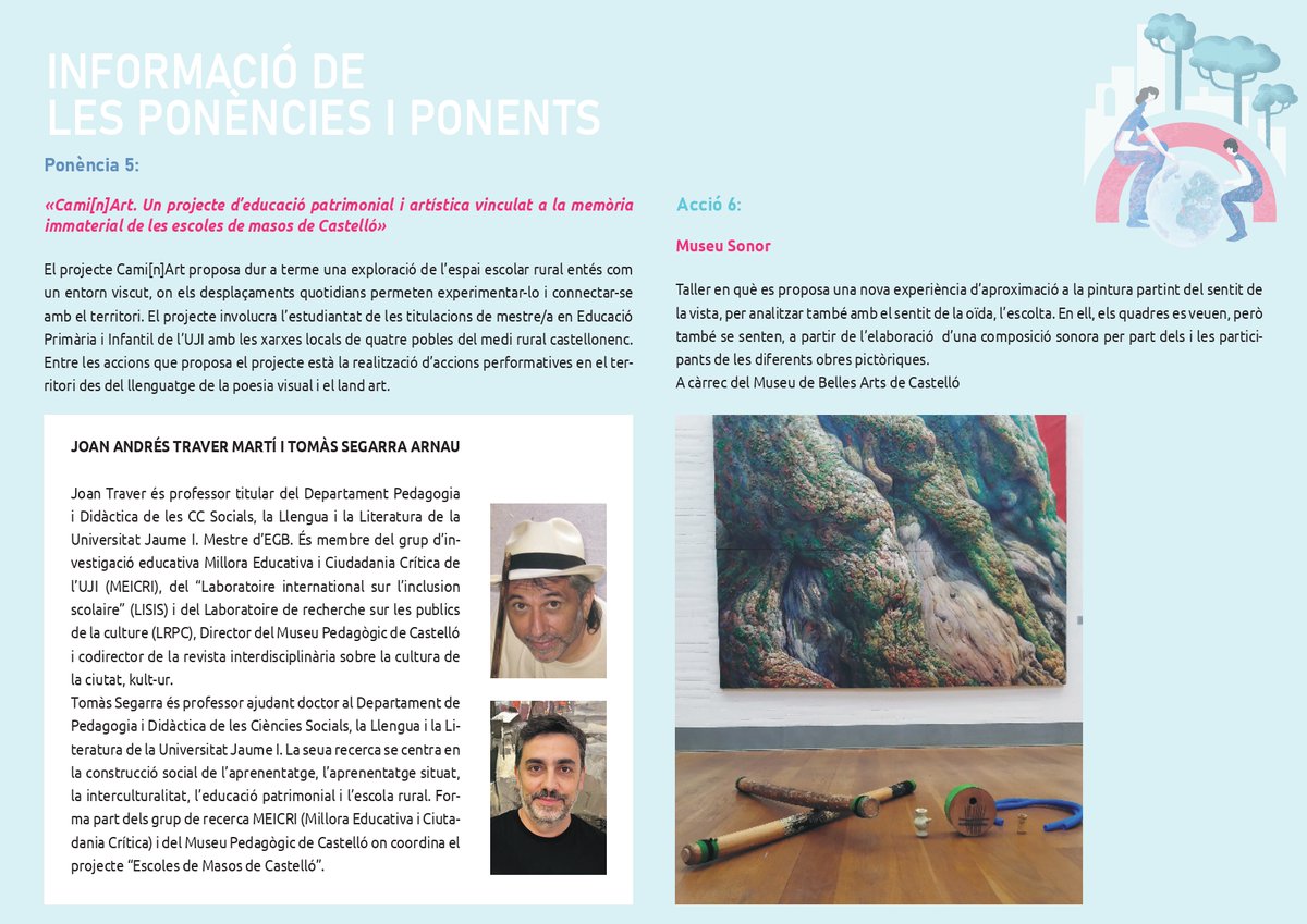 🎫 Inscripcions gratuïtes:

➡️ Personal docent:
🔗 ovifor.edu.gva.es/ovifor/

➡️ Personal no docent:
🔗 forms.gle/JTh38Xbzxj18Mv…

📩 +info: castellorelacionart@gmail.com