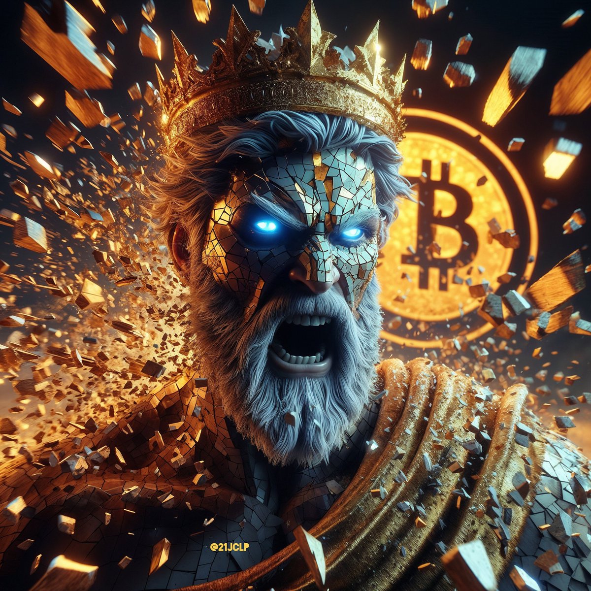 21JCLP's tweet image. Hodl Bitcoin like a king. Glory is yours ⚡