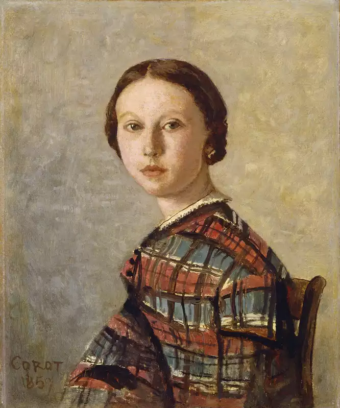 VLouca1971's tweet image. Jean-Baptiste-Camille Corot
Portrait of a Young Girl, 1850