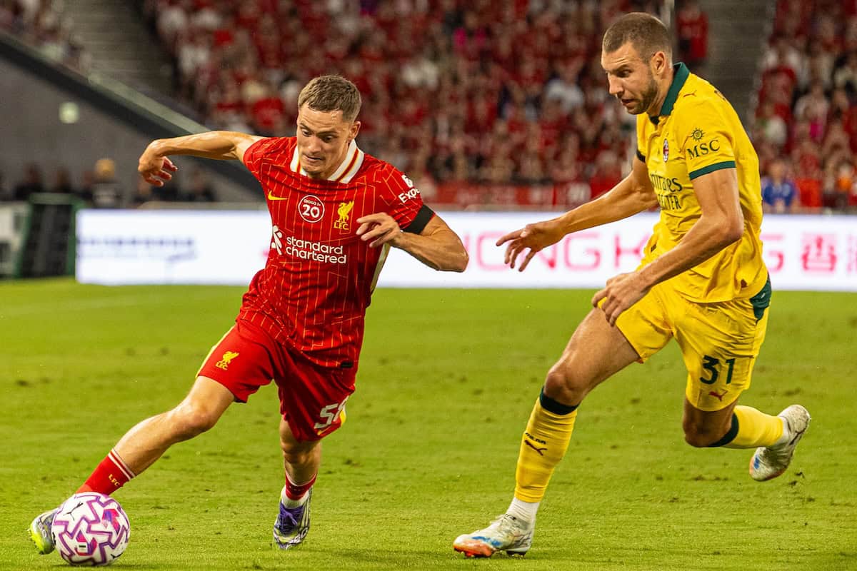 eddiegibbs's tweet image. 🇭🇰 #LFC 2-4 #ACMilan
Those who see a pre-season result and believe they’ve read the season’s script are the same who mistake warm-up stretches for a marathon.
Liverpool’s 4-2 loss to AC Milan was no calamity, nor was it a clue. It was a glimpse at conditioning, chemistry and…