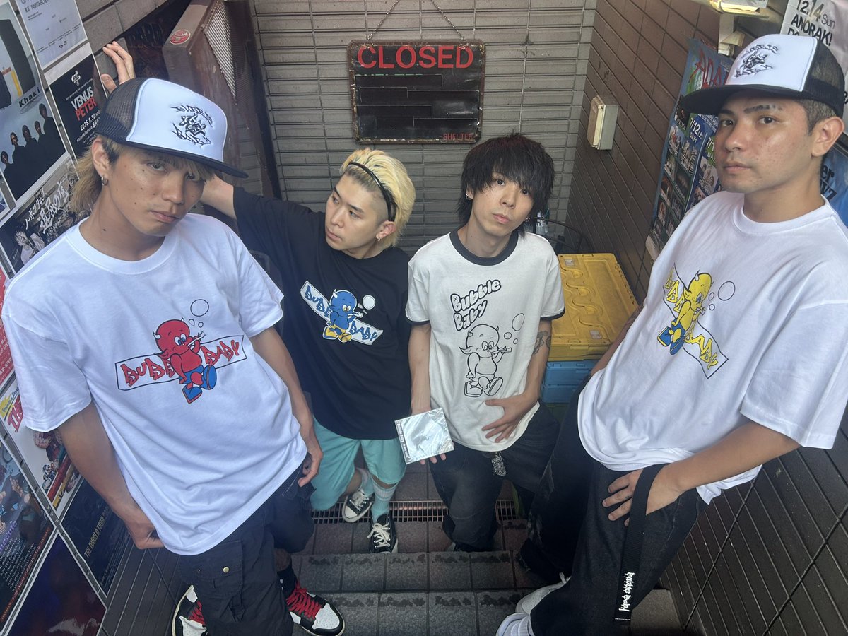 NEW MERCH😈🫧

・DEVIL BABY T-SHIRT
　（Red／Yellow／Blue）
・DEVIL BABY RINGER T-SHIRT
・OTTO MESH CAP
・GACHA BELT