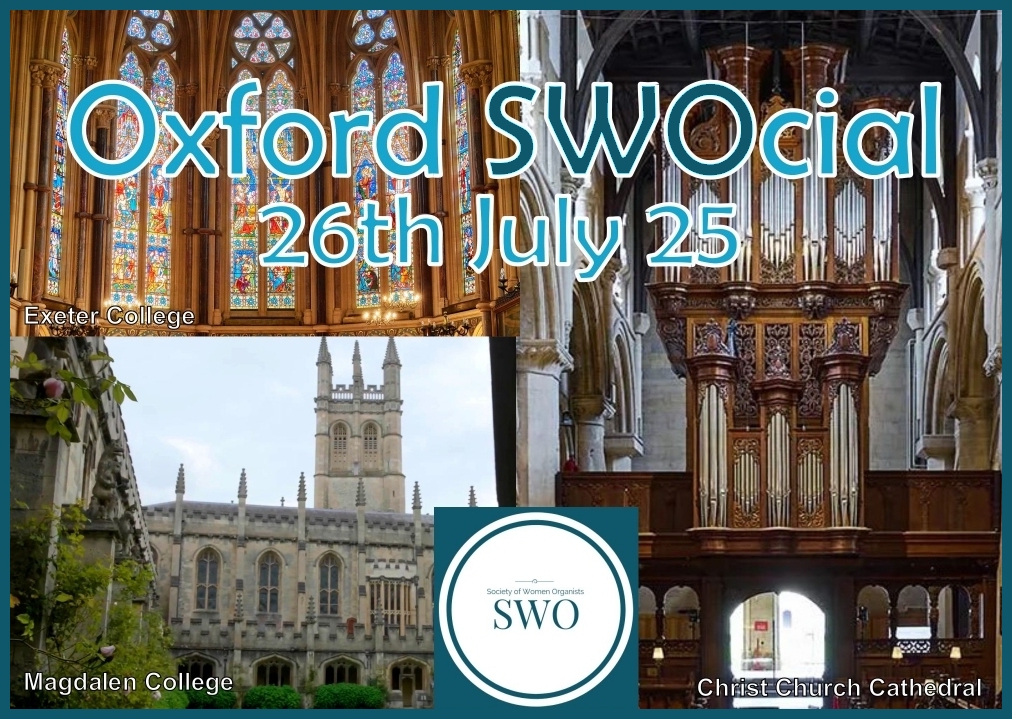 SWomenOrganists's tweet image. Yesterday, members of the SWO gathered in Oxford for the summer "SWOcial". Visits and organ explorations at Exeter College, Christ Church Cathedral and Magdalen College (picture of the 2023 Eule organ by Susan Gadd) were enjoyed by everyone.
