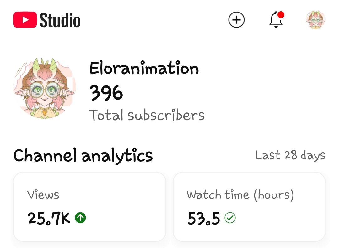 Elorasaurus_'s tweet image. I&apos;m so close to 400 on my art/animation channel!! 

I&apos;ve been working hard on my art this year and im so happy with the channel growth ✧₊⁺