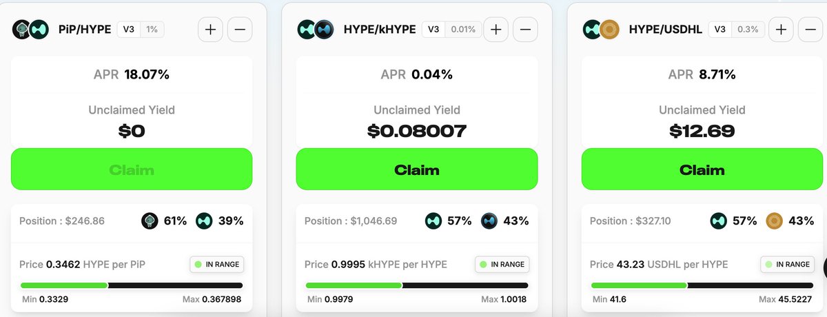 MickfromEU's tweet image. End of the week 1 on LPing in @prjx_hl.
↗️ Points : 295
↗️ Rank : 1572
↗️ Fees Earned : +34$
Strategy is always adapted with the pools.
Pictures below speak themselves.
Active working for passive winning.
Any questions ?
Drop yours ⬇️