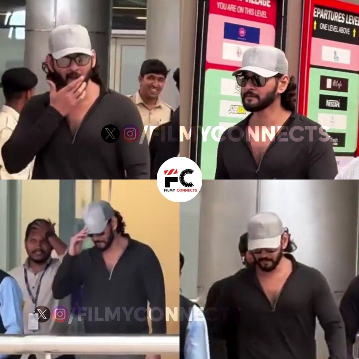 FilmyConnects's tweet image. Superstar #MaheshBabu is back in Hyderabad , spotted at the airport 📸