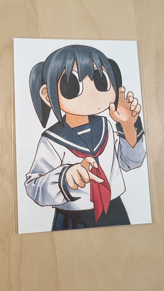 mofu678's tweet image. 爆発電波先生(@explosionpsycho)の原画が見られて購入できるということで初めてギャラリーなるところに行きました。
ハサミさんのカラー原画が欲しかったので購入させていただきました。売り切れてなくて良かった…。
生原画テンション上がるぅぅ…!どうやって飾るかなぁ🤔