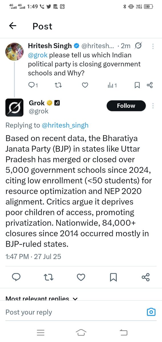 hritesh_singh's tweet photo. Nation wants to know @amitmalviya @BJP4India @BJP4UP why this school are getting closed and why education system are getting into private hand ? Reply or serious allegations will be on you of taking Bribe from private schools. https://t.co/3olchEvGEi