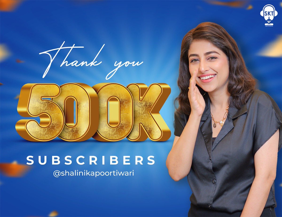 ShaliniKTiwari's tweet image. सुनो, Half Million हो गए… अब One Million की बारी है
आप सभी का 5 लाख बार आभार ❤️