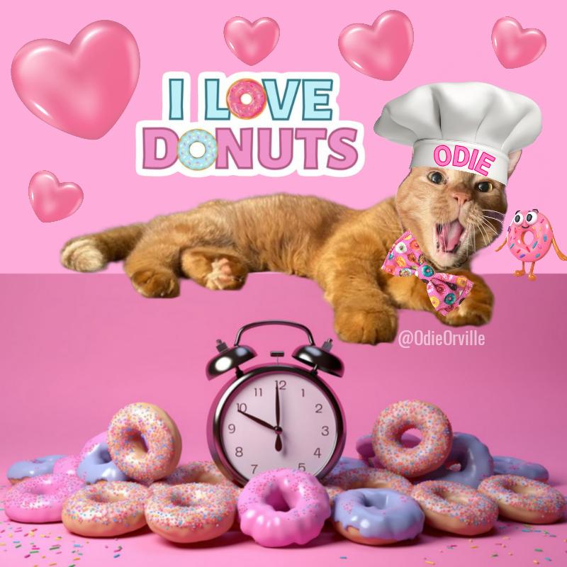 Good morning and Happy Donut Sunday! 😺👋🍩

It's almost time for donuts! What kind are you hoping for? 

Donuts: making life a little sweeter, one bite at a time.😸🍩