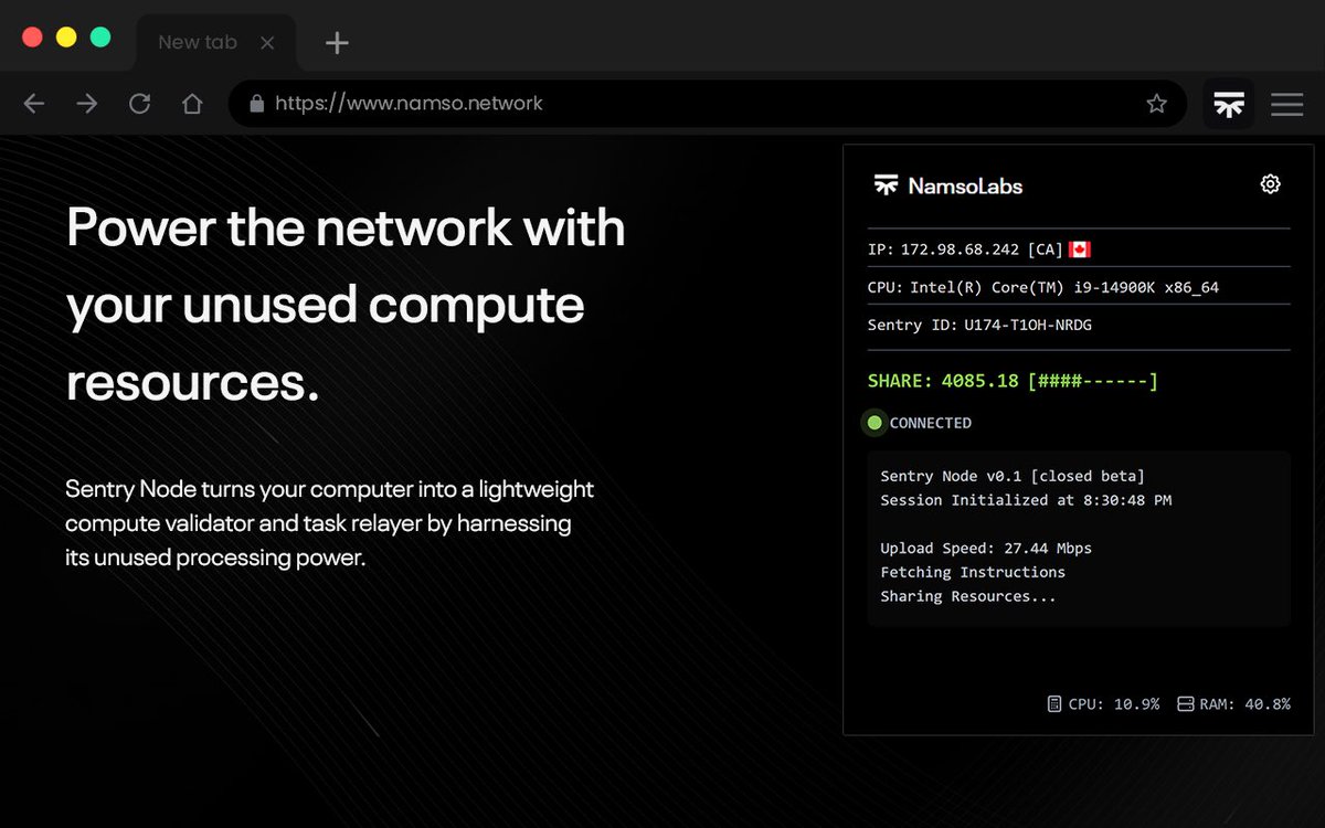 JACK 89 (@leejack_89) on Twitter photo 🚀 Join Namso Labs’ Namso Validator Beta on Base!🚀
🎉<a href="/namsolabs/">Namso Labs</a> just launched the Namso Validator (Beta) on the Chrome Web Store! This innovative tool harnesses your unused compute power for a distributed network on the Base blockchain—perfect for blockchain and AI tasks! 🚀 Join Namso Labs’ Namso Validator Beta on Base!🚀
🎉<a href="/namsolabs/">Namso Labs</a> just launched the Namso Validator (Beta) on the Chrome Web Store! This innovative tool harnesses your unused compute power for a distributed network on the Base blockchain—perfect for blockchain and AI tasks!