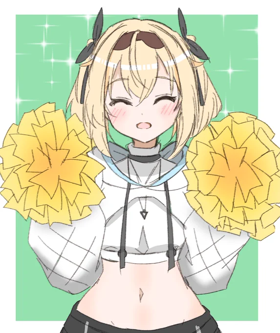 ぽんぽんでごきげんなござるさん #いろはにも絵を