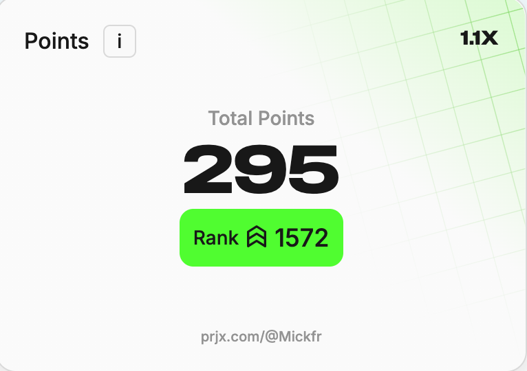 MickfromEU's tweet image. End of the week 1 on LPing in @prjx_hl.
↗️ Points : 295
↗️ Rank : 1572
↗️ Fees Earned : +34$
Strategy is always adapted with the pools.
Pictures below speak themselves.
Active working for passive winning.
Any questions ?
Drop yours ⬇️