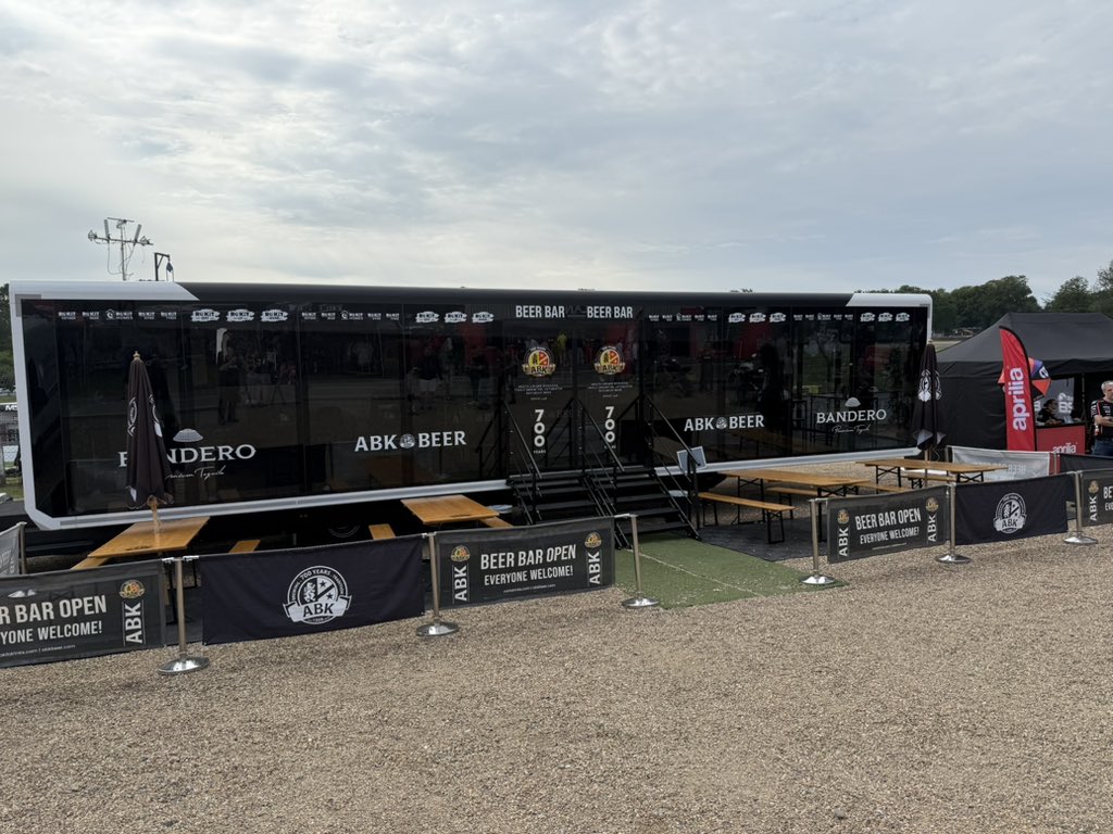 rokit's tweet image. We are getting ready for another great day at brands hatch keeping thirsts away with our award winning @ABKbeer and @BanderoTequila