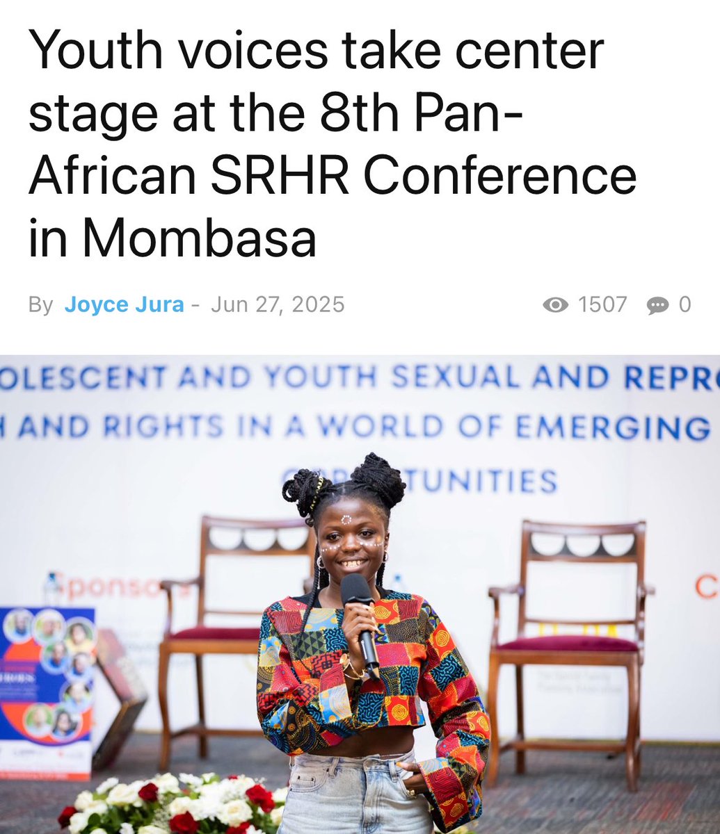 Featured by <a href="/BarakaFmKe/">Baraka FM</a> is an article highlighting the central role of youth voices at the 8th Pan-African Adolescent and Youth SRHR Conference.

Described as a space of urgency and action, the conference elevated the experiences, demands, and leadership of young people across