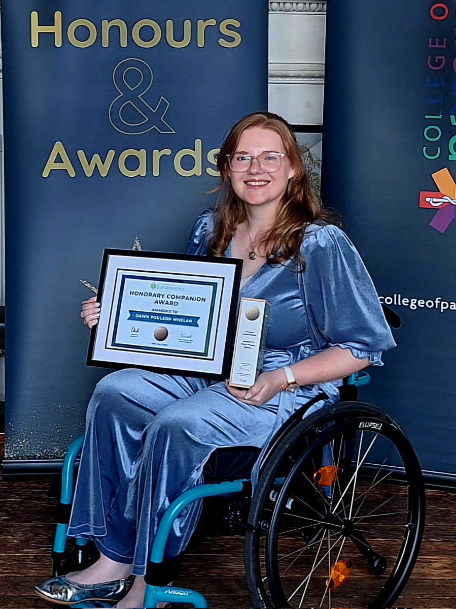 Dawn Poulson Whelan ππβΏβ (@dawn_poulson) on Twitter photo Wrapping up a week of annual leave with a real honour.
Receiving a recognition award from the <a href="/ParamedicsUK/">College of Paramedics</a> at Keele for contributions to the profession.
Proud to stand alongside such inspiring colleagues. Congrats to all recognised! π
#InclusionInPractice #DisabilityAdvocacy Wrapping up a week of annual leave with a real honour.
Receiving a recognition award from the <a href="/ParamedicsUK/">College of Paramedics</a> at Keele for contributions to the profession.
Proud to stand alongside such inspiring colleagues. Congrats to all recognised! π
#InclusionInPractice #DisabilityAdvocacy