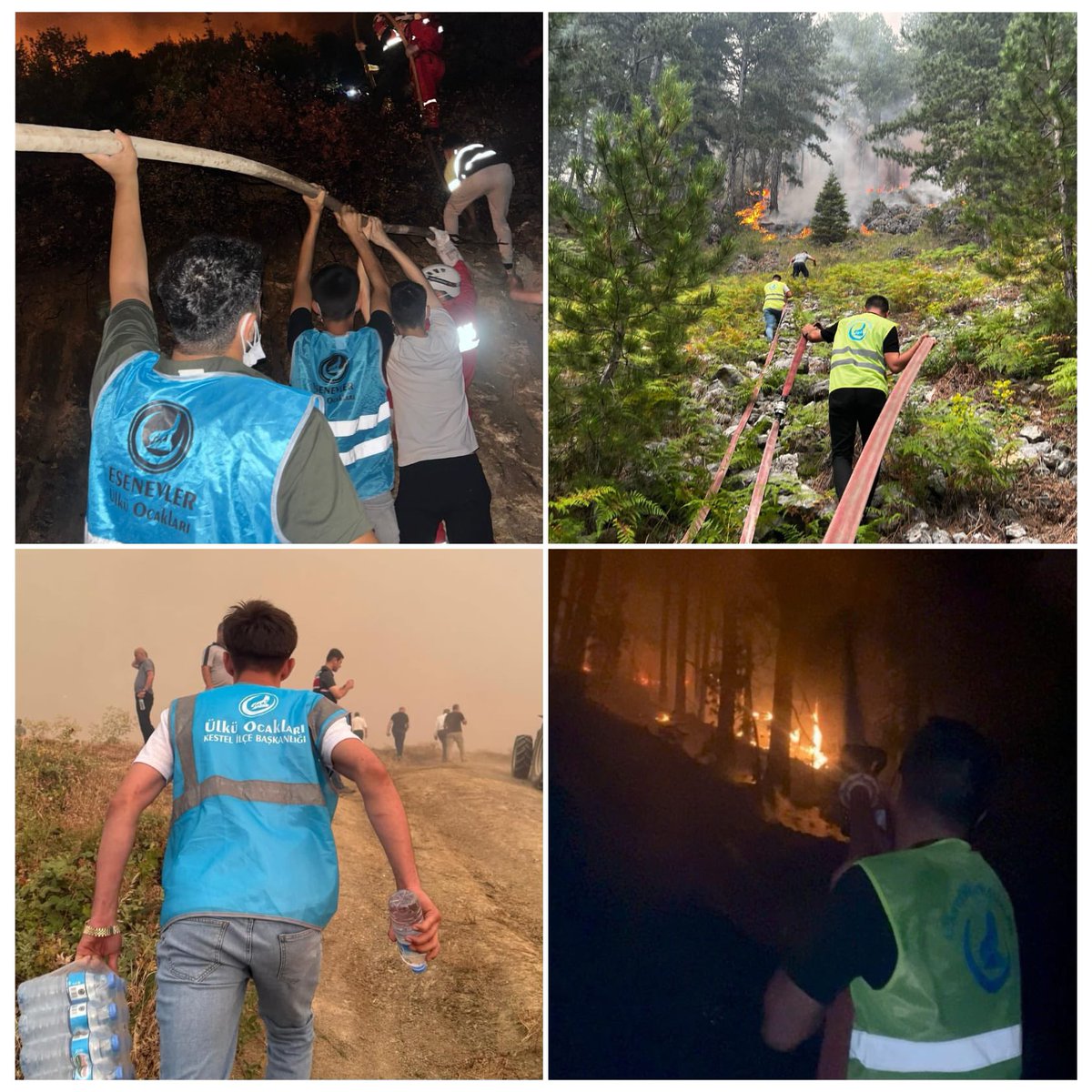 ayyildirim1's tweet photo. Yurdumuzun dört bir yanında meydana gelen orman yangınları hepimizin yüreğini yakıyor.

Ülkü Ocaklı gençlerimiz, Yeşil Vatan bilinciyle yangın bölgelerinde özverili bir şekilde çalışmalarını sürdürüyor. Ülkü Ocakları Genel Merkezi olarak bu çalışmaları sahada anbean koordine ediyoruz.

Toprağımız gibi ormanlarımız da emanettir. Yeşil Vatanımıza sahip çıkacağız! 🇹🇷
