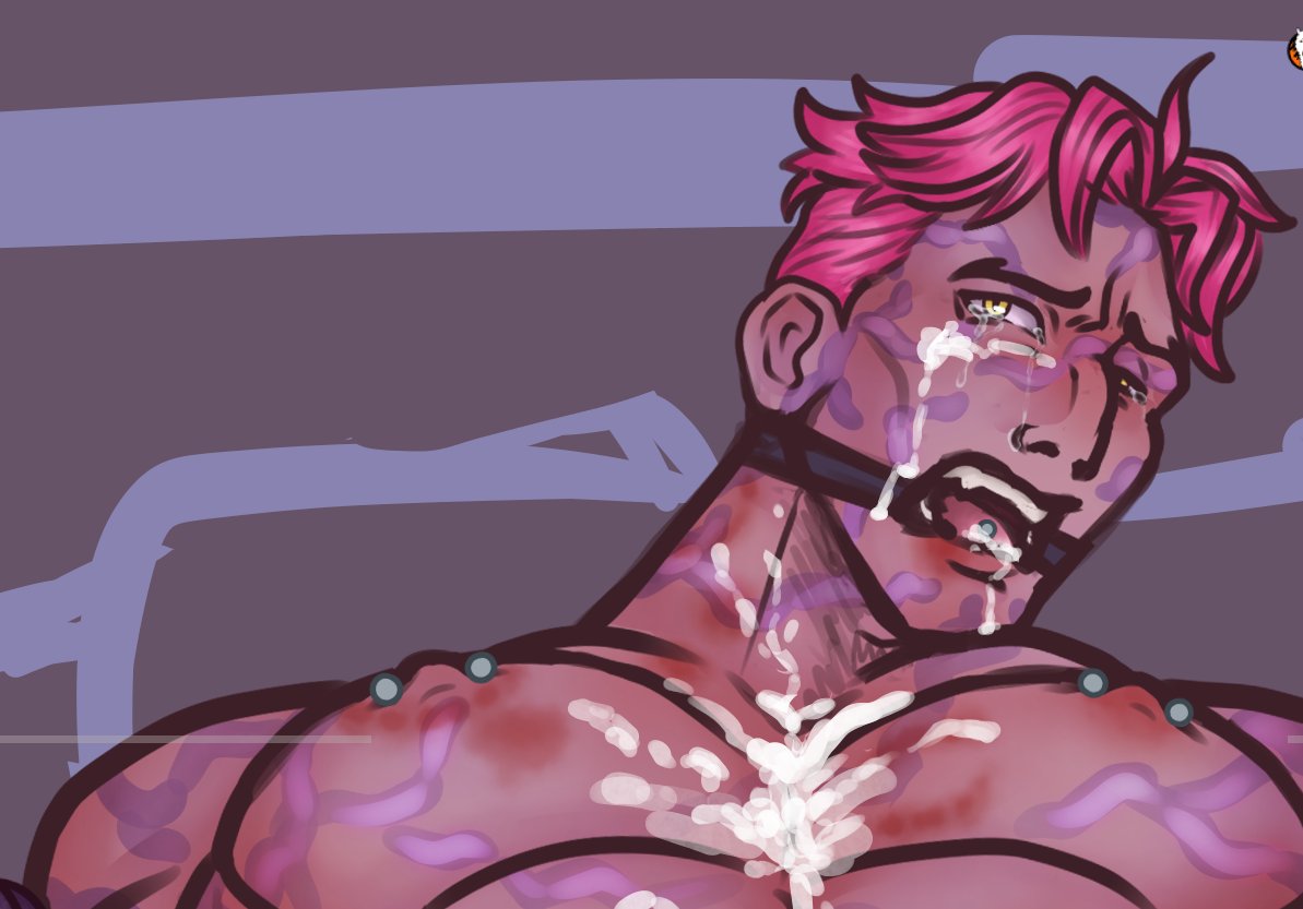 I'd say he needs some milk, but I think he's already had enough XD