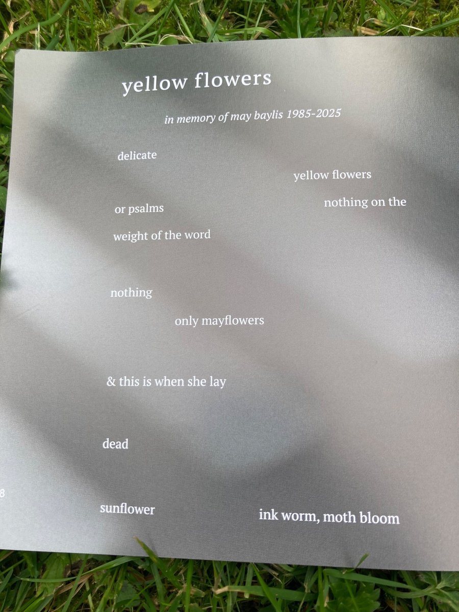 charliebaylis6's tweet image. my poem “yellow flowers”
for my elder sister may, who i loved so much
rest in peace maylis 💛
thank you Susanna & Gregory for publishing
One love / 🌻