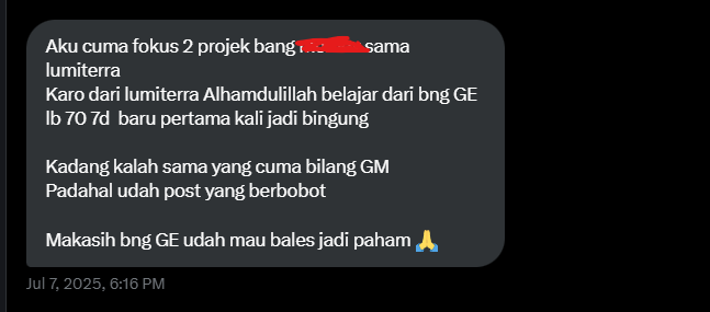 GuarEmperor's tweet image. Alhamdullilah seneng bisa bantu semua orang
Walaupun emang susah belajar meta yapping ini tapi kalau dari hati niat mau belajar ya pasti dilancarin kok ges, memang tidak ramah harus tryhard
mungkin kedepannya aku makin banyak spam edukasi dan beberapa project-project…